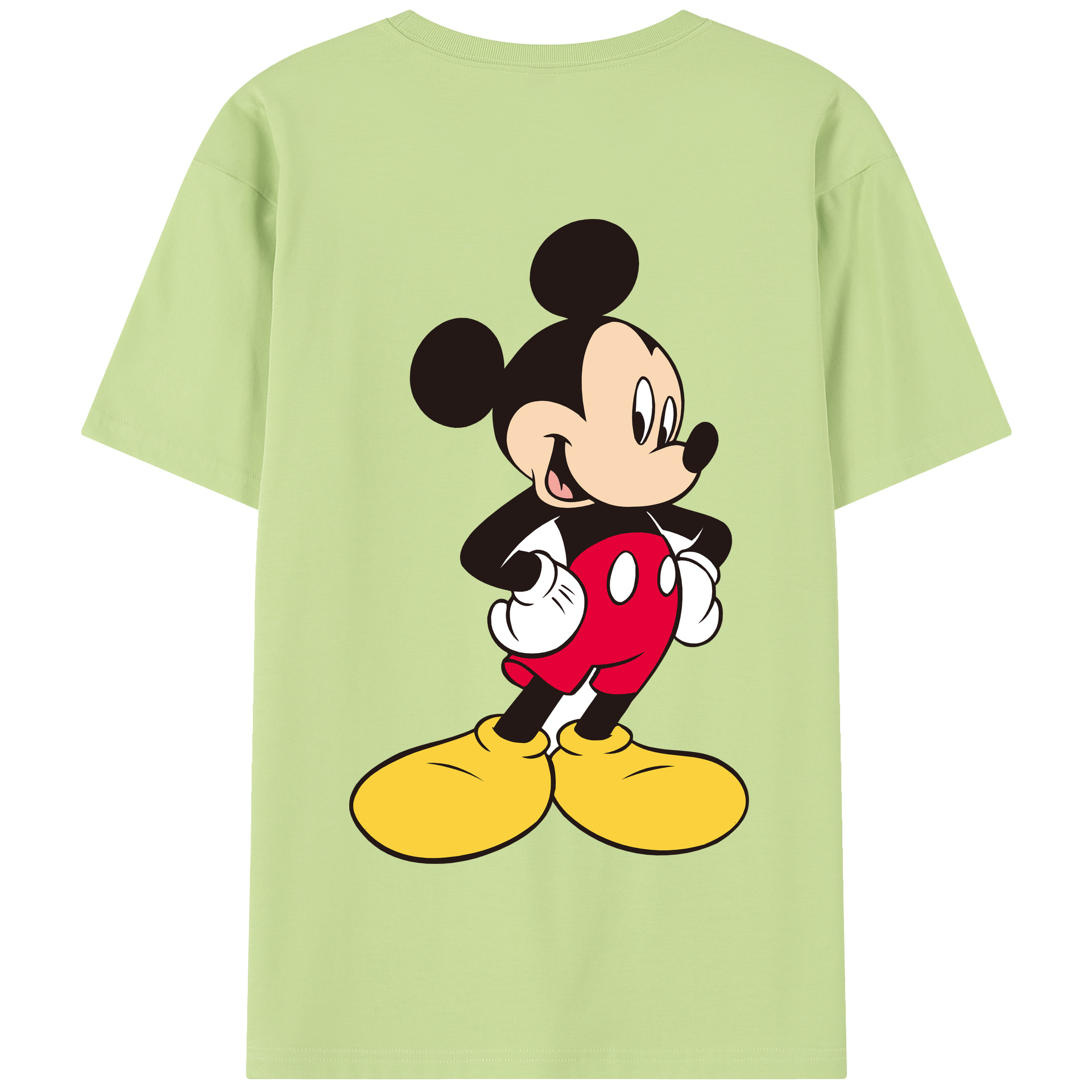 （画像用） ミッキーマウス Mickey Mouse 綿100％半袖Tシャツ（背面プリント）